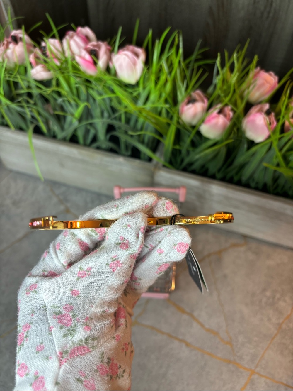 kate spade NWT Gold Rainbow Crystal Slim Bangle - Picture 5 of 16